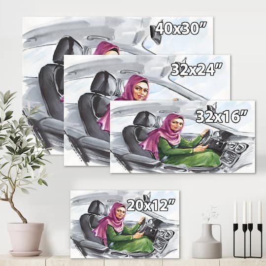 Designart - Arabian Woman Driving A Car II